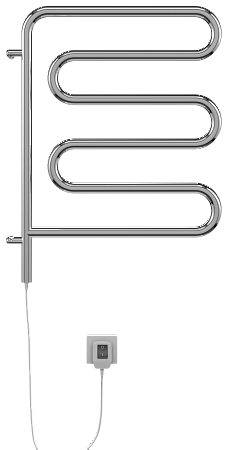 Электро 25 Ш-обр 450х570 поворотный Полотенцесушитель  TERMINUS Санкт-Петербург - фото 2