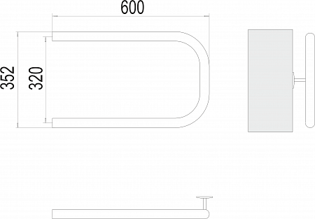 П-обр AISI 32х2 320х600 Полотенцесушитель  TERMINUS Санкт-Петербург - фото 3