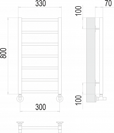 Контур П7 300х800 Полотенцесушитель  TERMINUS Санкт-Петербург - фото 3