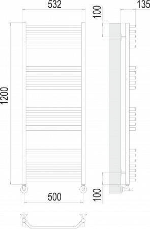 Виктория П22 500х1200 Полотенцесушитель  TERMINUS Санкт-Петербург - фото 3