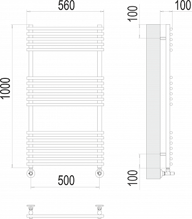 Ватра П18 500х1000 Полотенцесушитель  TERMINUS Санкт-Петербург - фото 3