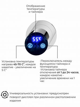 Рондо П2 350х760 электро Полотенцесушитель TERMINUS Нержавеющая сталь Санкт-Петербург - фото 5