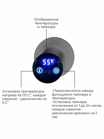 Аккорд П5 500х800 электро Полотенцесушитель TERMINUS Оружейная сталь Санкт-Петербург - фото 4